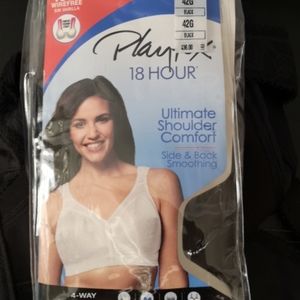 Playtex 18 Hour No Wire Comfort Straps, 42G, Black